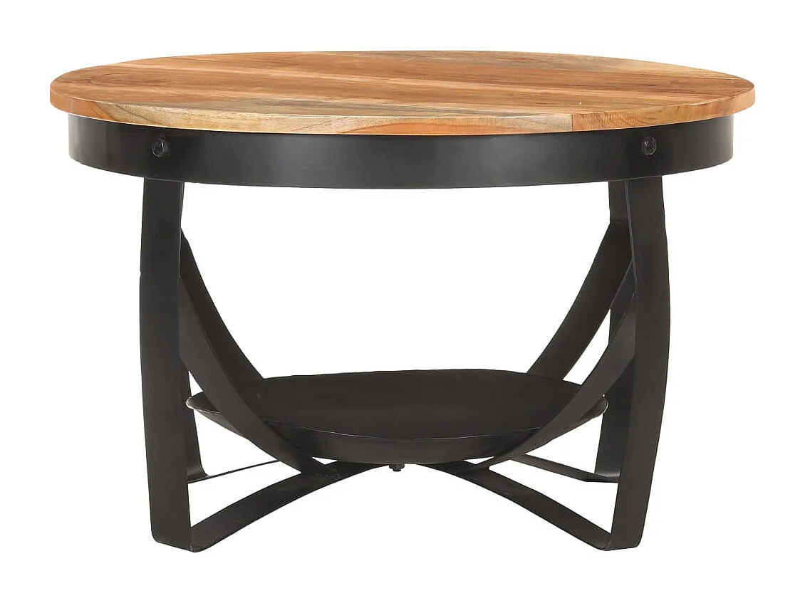 Couchtisch-Beistelltisch-Sofatisch Ø68x43 cm Massivholz Akazie SHL31341