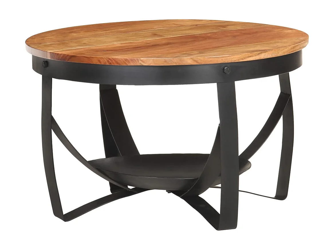 Couchtisch-Beistelltisch-Sofatisch Ø68x43 cm Massivholz Akazie SHL31341