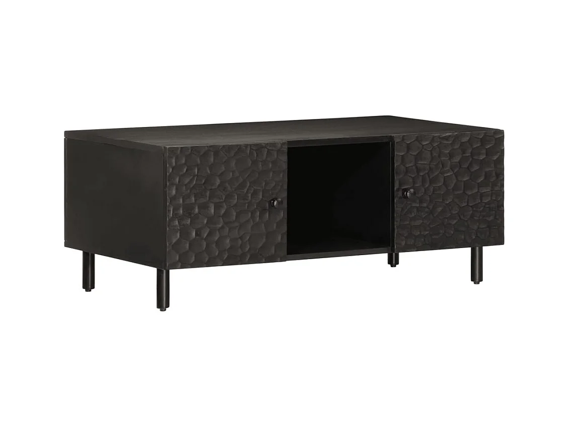 Table basse salon-Table d'appoint noir 100x54x40 cm bois massif de manguier SHL76451