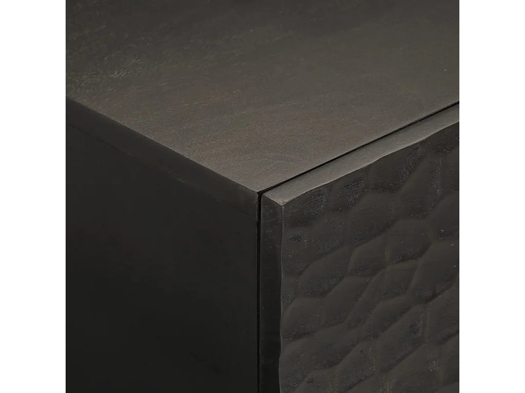 Couchtisch-Sofatisch-Beistelltische Schwarz 100x54x40 cm Massivholz Mango SHL9635