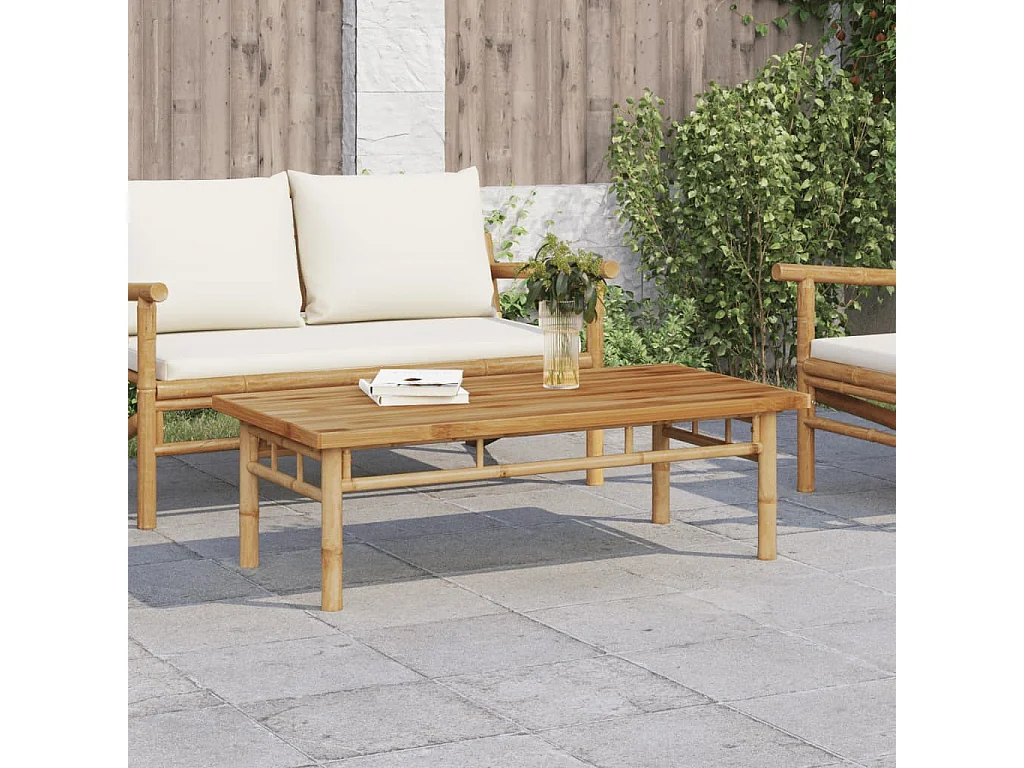 Couchtisch-Sofatisch-Beistelltische 110x55x35 cm Bambus SHL15841