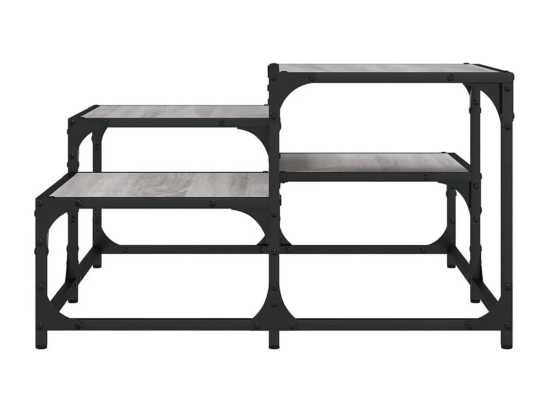 Mesa de centro | Mesa de apoio 68x68x40 cm derivados de madeira cinzento sonoma