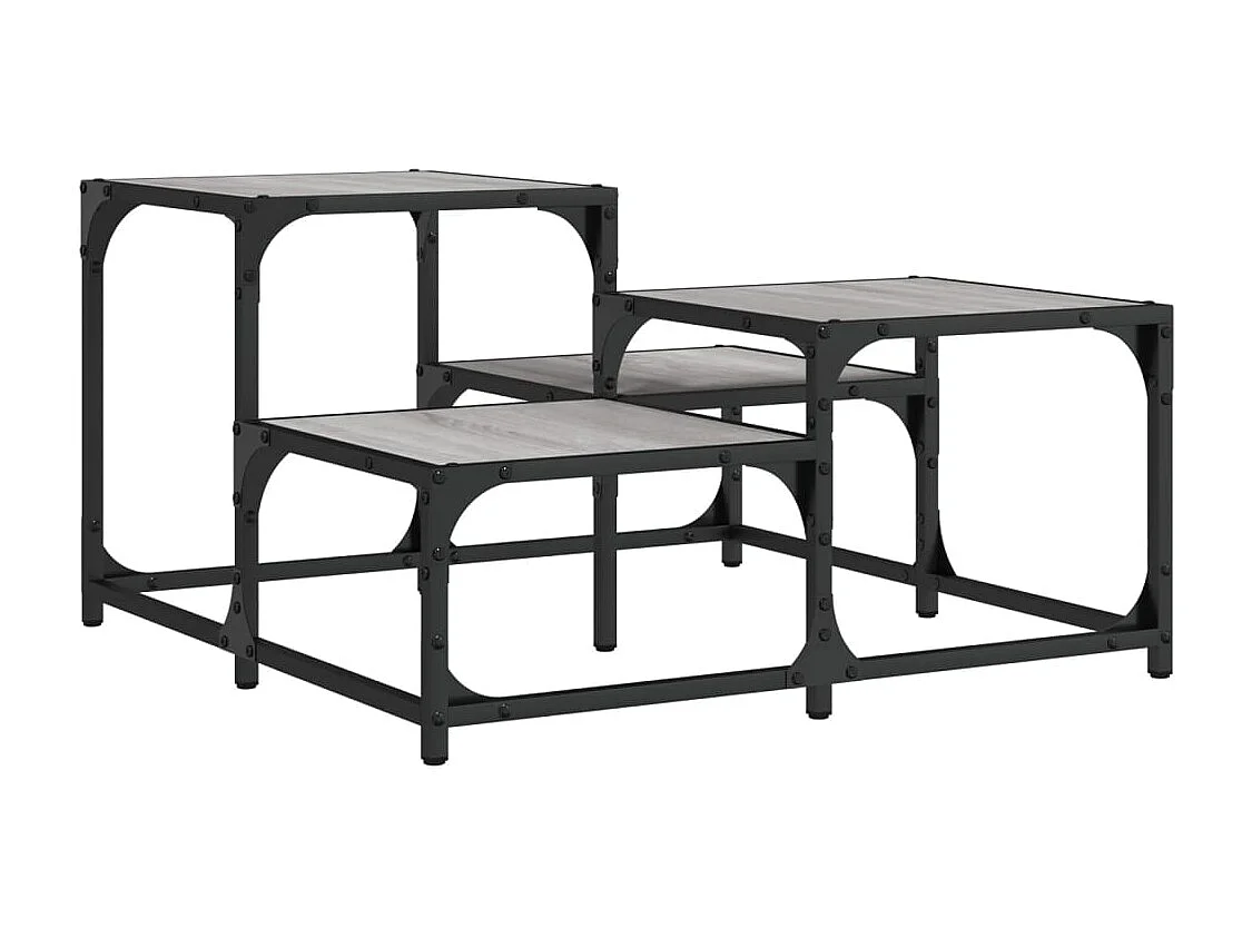 Couchtisch-Wohnzimmertisch-Beistelltische Grau Sonoma 68x68x40 cm Holzwerkstoff SHL61463