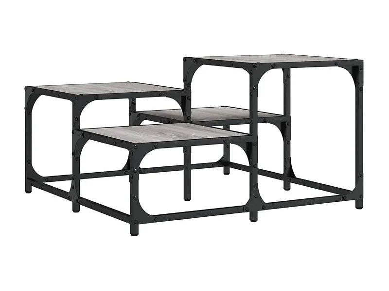 Couchtisch-Wohnzimmertisch-Beistelltische Grau Sonoma 68x68x40 cm Holzwerkstoff SHL61463