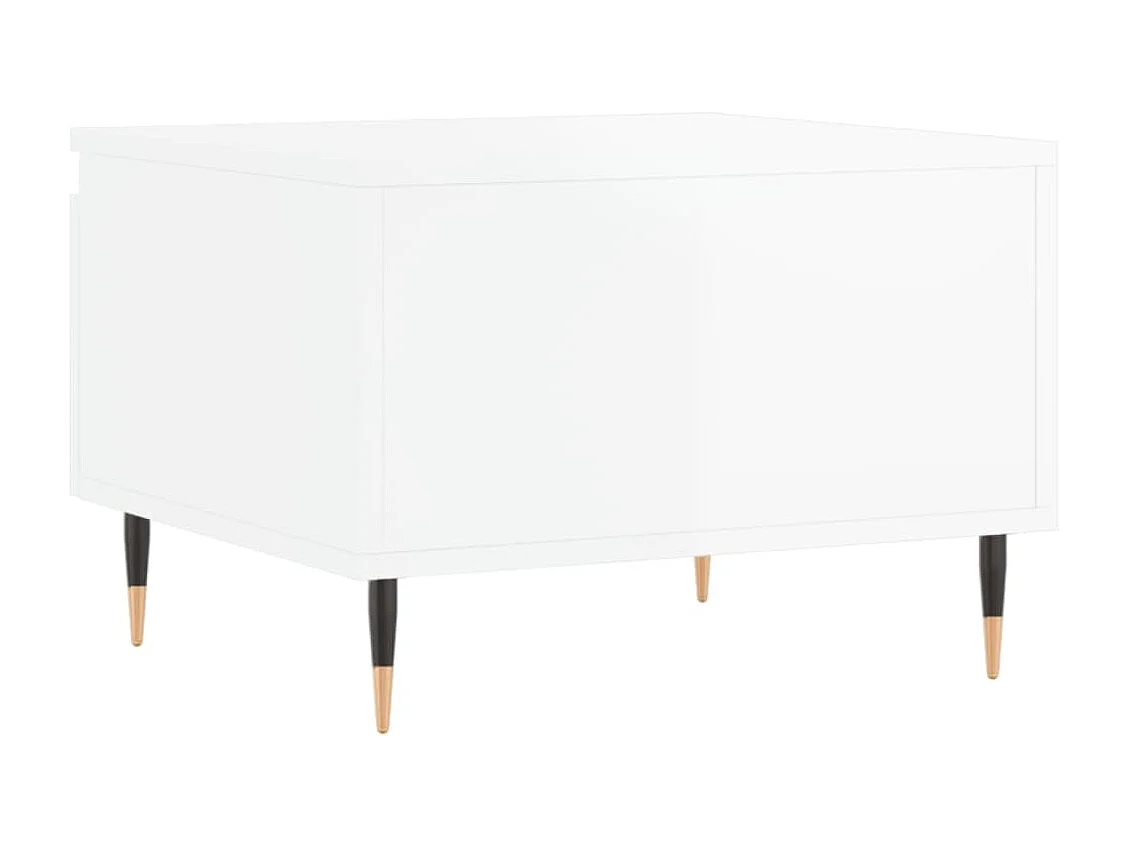 Couchtisch 2er Set-Sofatisch-Beistelltische Hochglanz-Weiß 50x46x35 cm Holzwerkstoff SHL60033