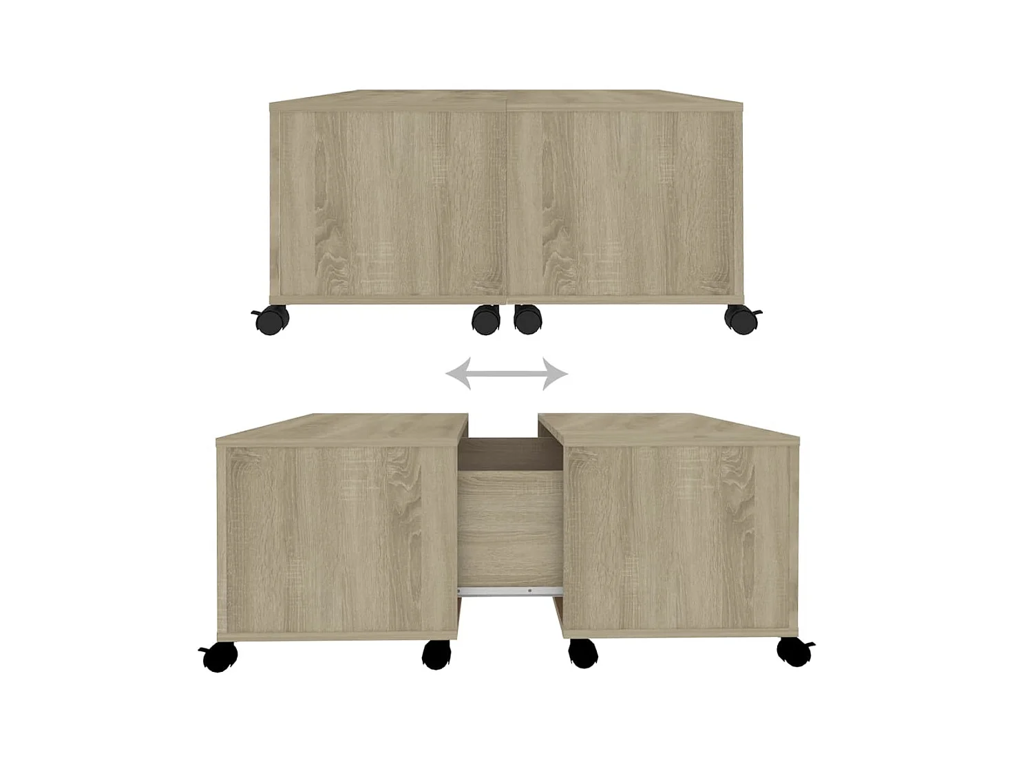 Table basse salon-Table d'appoint chêne sonoma 75x75x38 cm bois d'ingénierie SHL3279