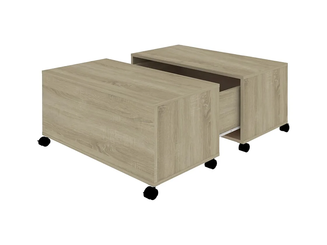 Table basse salon-Table d'appoint chêne sonoma 75x75x38 cm bois d'ingénierie SHL3279