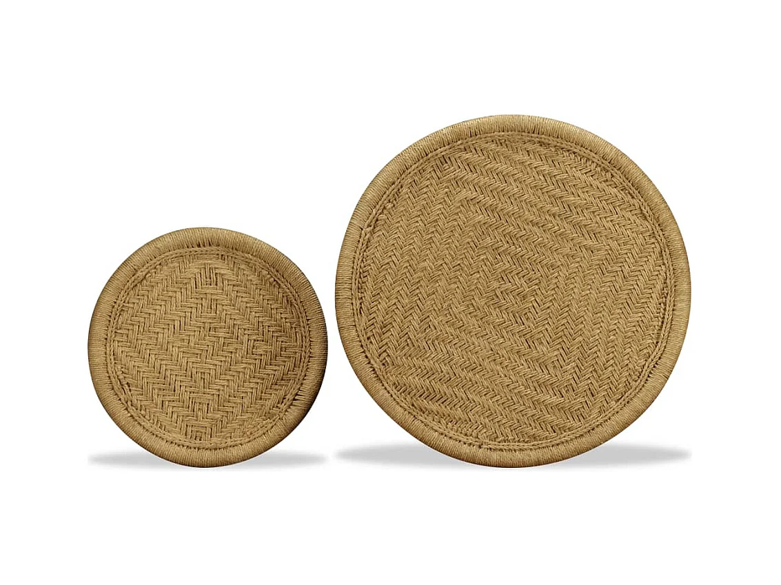 Table basse salon-Table d'appoint 2 pcs jute naturelle SHL58101