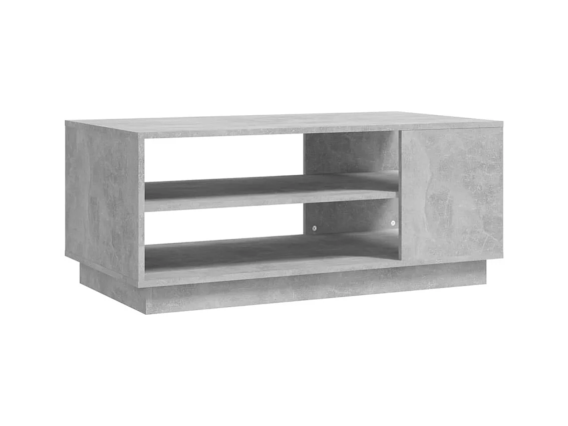 Table basse salon-Table d'appoint gris béton 102x55x43 cm bois d'ingénierie SHL94625