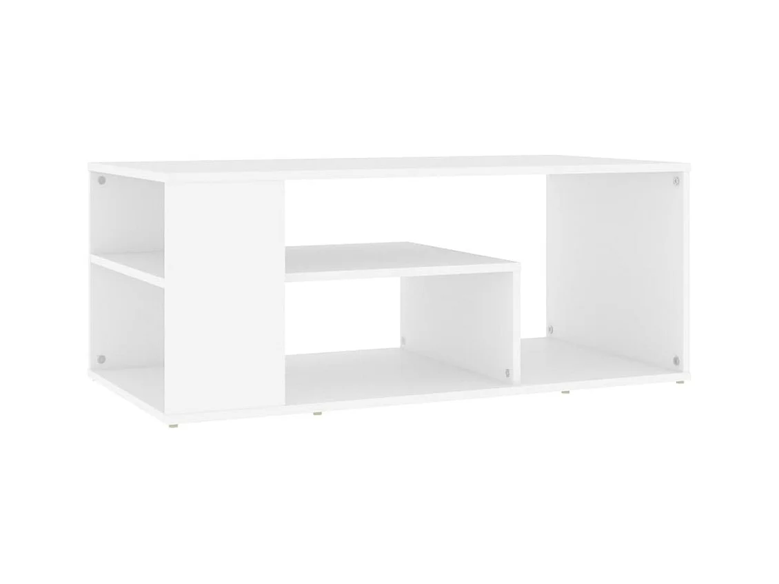 Table basse salon-Table d'appoint blanc 100x50x40 cm bois d'ingénierie SHL35364