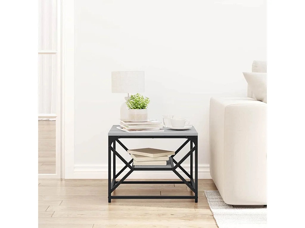 Mesa de centro | Mesa de apoio | Mesa de café Sonoma cinzento 51x50x40 cm