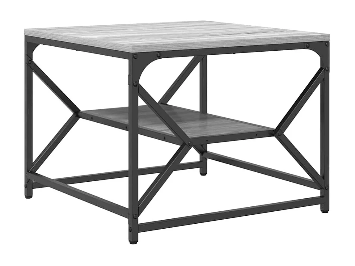 Couchtisch-Wohnzimmertisch-Beistelltische Graues Sonoma 51x50x40 cm SHL77434