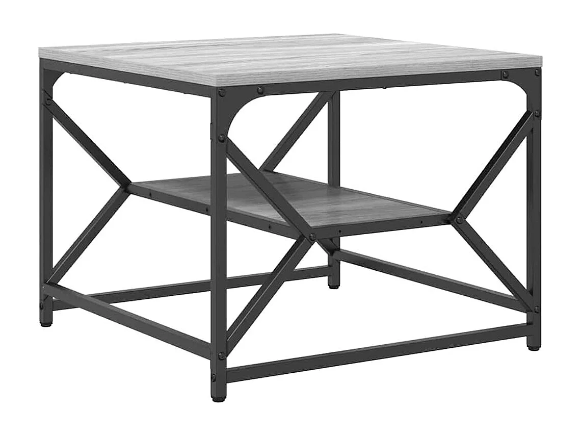 Couchtisch-Wohnzimmertisch-Beistelltische Graues Sonoma 51x50x40 cm SHL77434