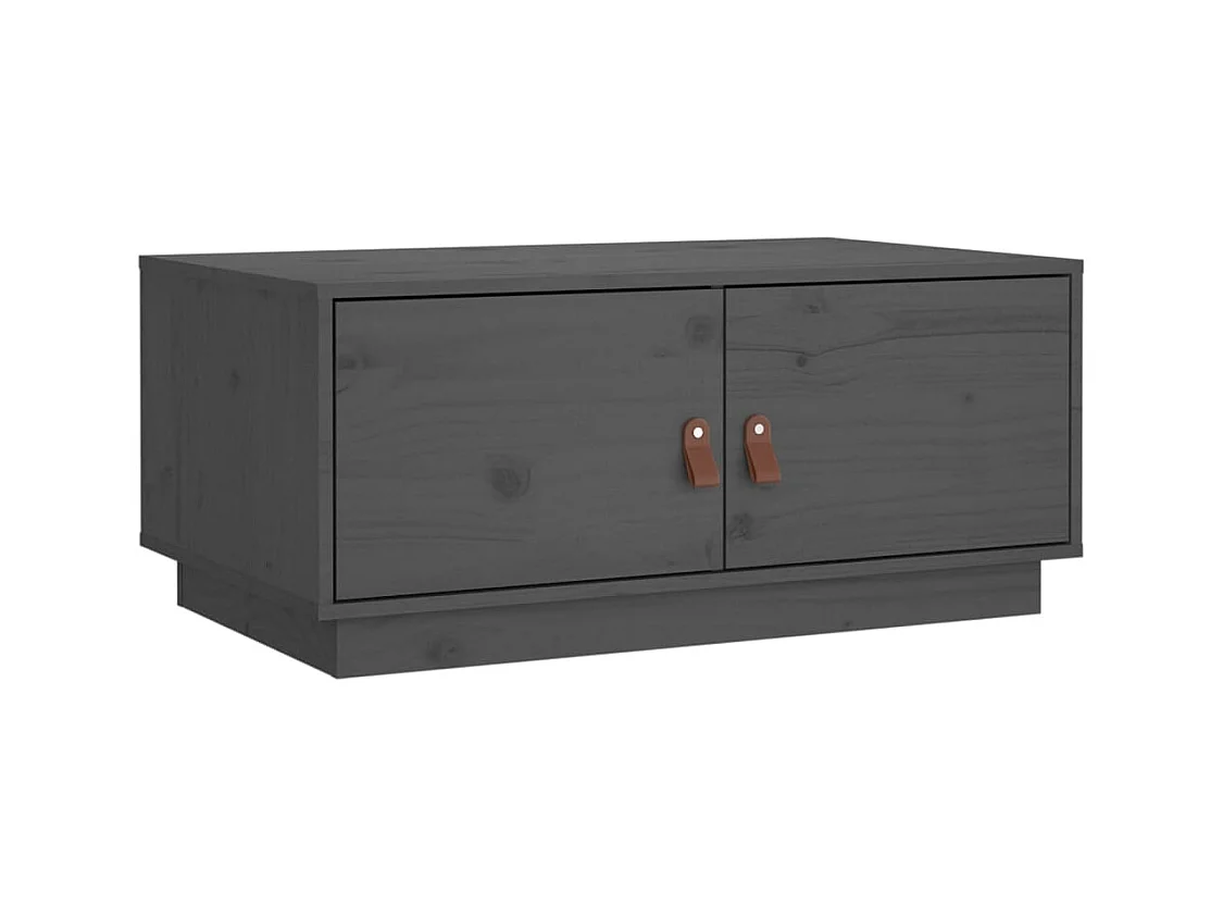 Table basse salon-Table d'appoint Gris 80x50x35 cm Bois massif de pin SHL48438