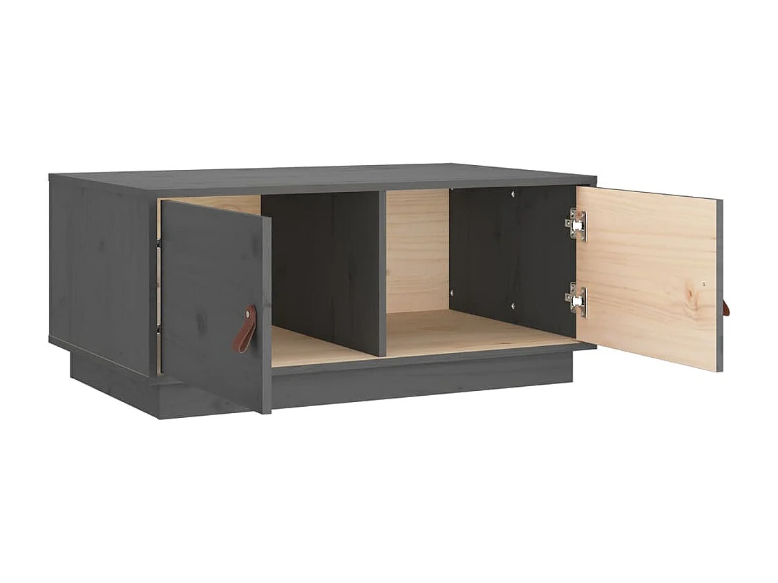 Couchtisch-Sofatisch-Beistelltische Grau 80x50x35 cm Massivholz Kiefer SHL24662