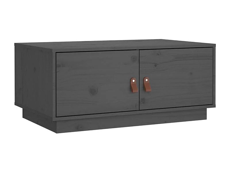 Table basse salon-Table d'appoint Gris 80x50x35 cm Bois massif de pin SHL48438