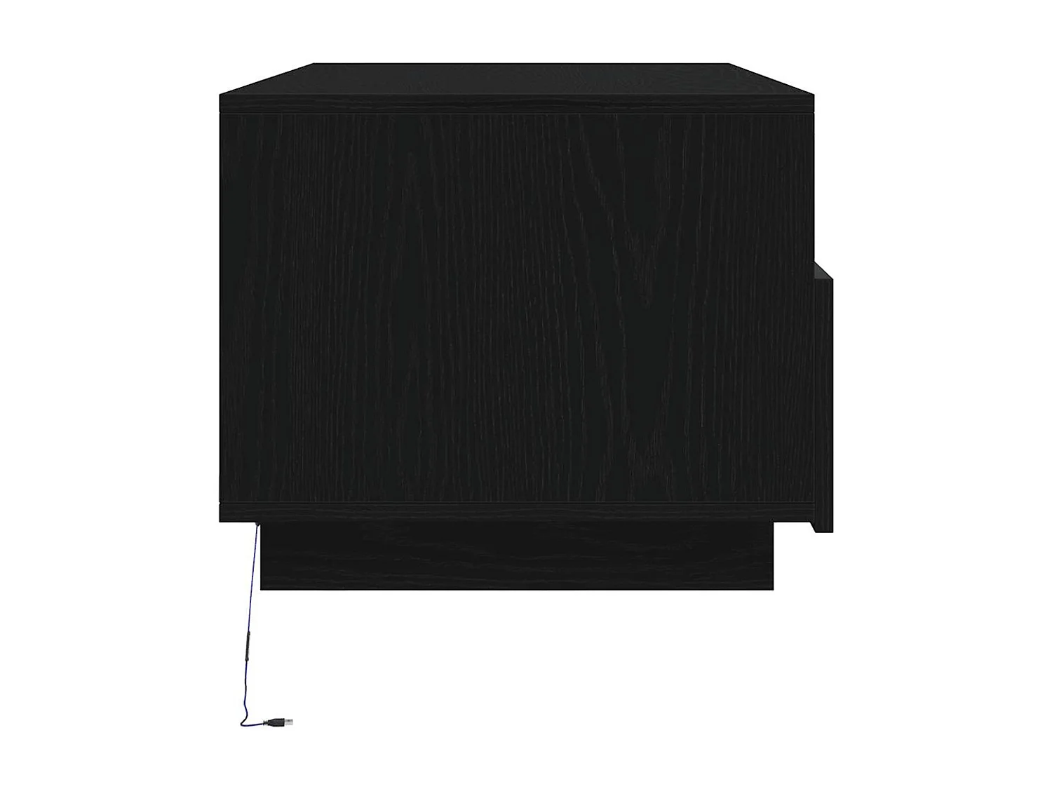 Couchtisch mit LED-Leuchten Schwarz Eichen-Optik 90x49x40 cm SHL57056