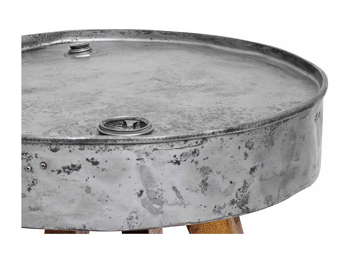 Salontafel | Woonkamertafel | Koffietafel 60x45 cm gemengd gerecycled hout zilver