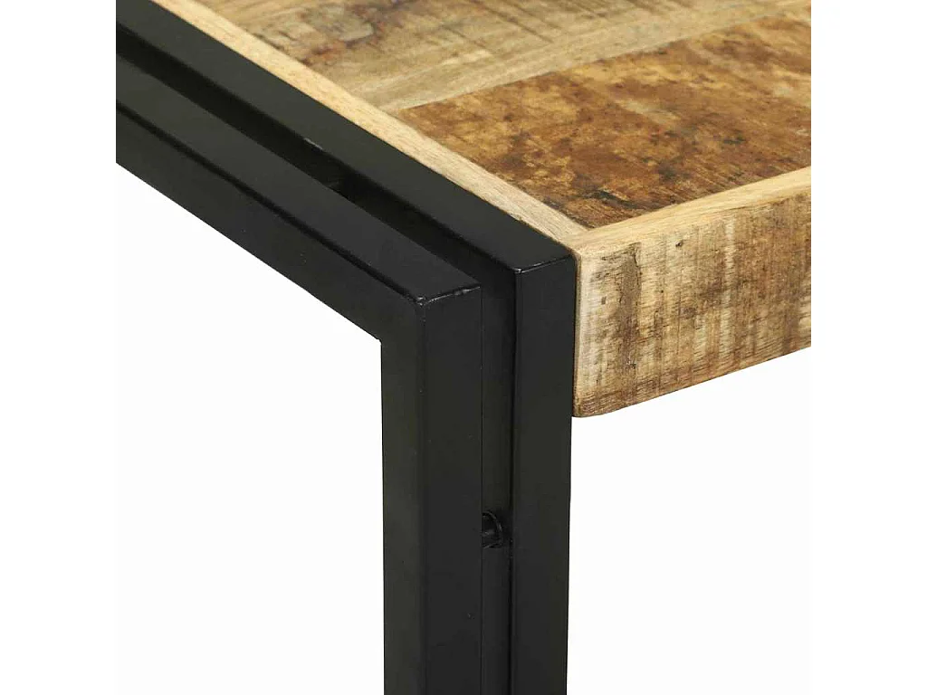 Set de mesas de centro 2 unidades madera maciza de pino negro SHL2509