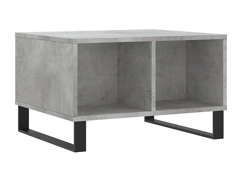 Table basse salon-Table d'appoint Gris béton 60x50x36,5 cm Bois d'ingénierie SHL66810