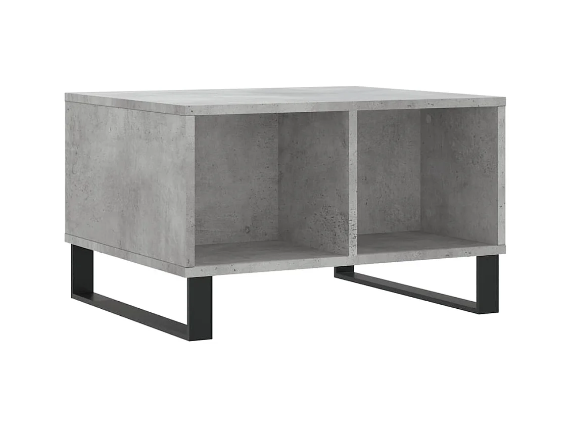 Salontafel | Woonkamertafel | Koffietafel 60x50x36,5 cm bewerkt hout betongrijs