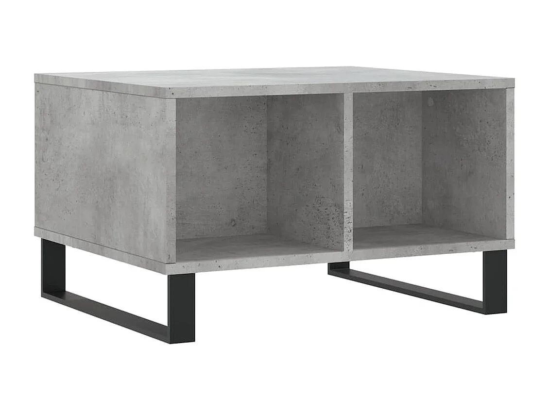 Table basse salon-Table d'appoint Gris béton 60x50x36,5 cm Bois d'ingénierie SHL66810