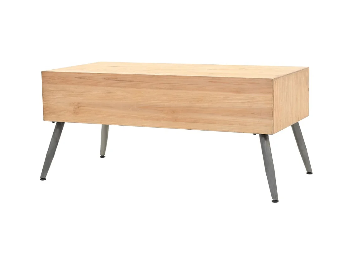 Mesa de centro | Mesa de café | Mesa auxiliar 80x39.5x33.5 cm Madera maciza de pino SHL4886