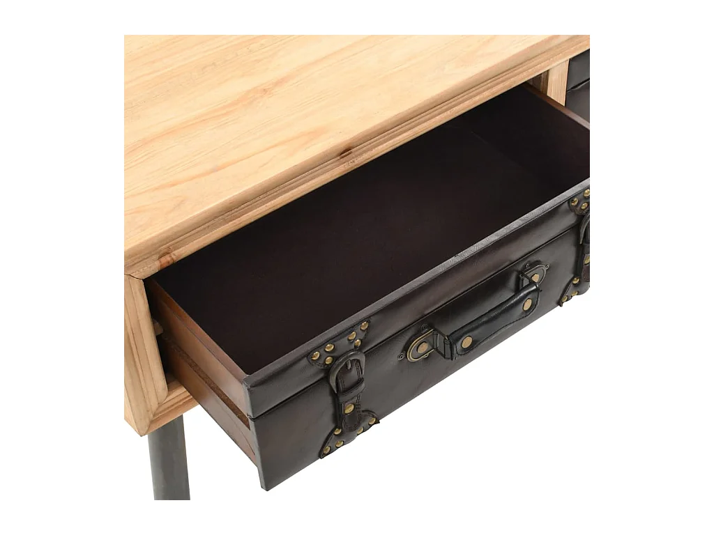 Mesa de centro | Mesa de café | Mesa auxiliar 80x39.5x33.5 cm Madera maciza de pino SHL4886