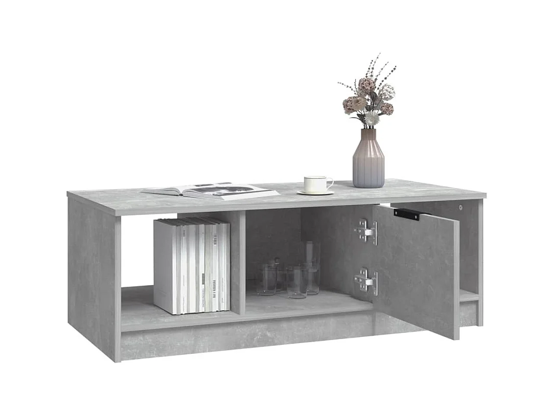 Mesa de centro | Mesa auxiliar giratoria 360 grados envejecida 90x90x34,5 cm SHL3763