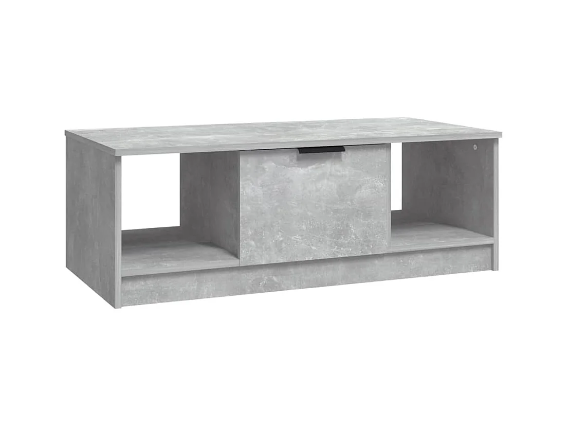 Table basse salon-Table d'appoint gris béton 102x50x36 cm bois d'ingénierie SHL45681