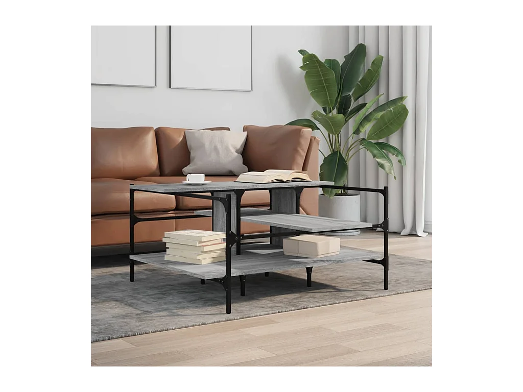 Mesa de centro-Mesa auxiliar de madera maciza mango 80x54x40 cm SHL2654