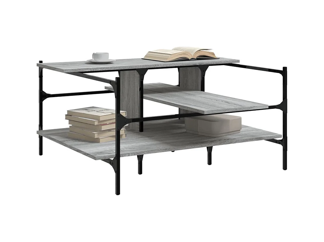 Mesa de centro-Mesa auxiliar de madera maciza mango 80x54x40 cm SHL2654