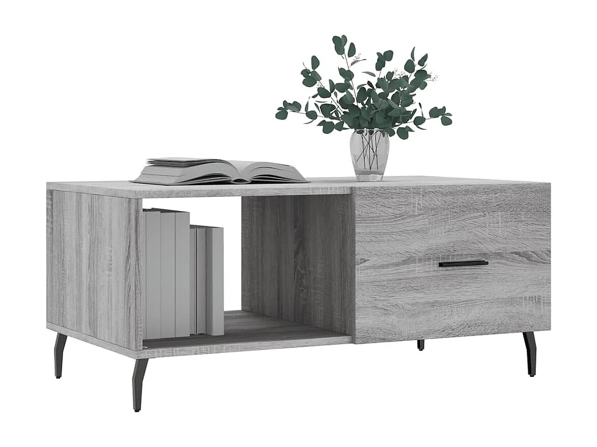 Mesa de centro | Mesa auxiliar madera de ingeniería negro 101x49x39,5 cm SHL3261