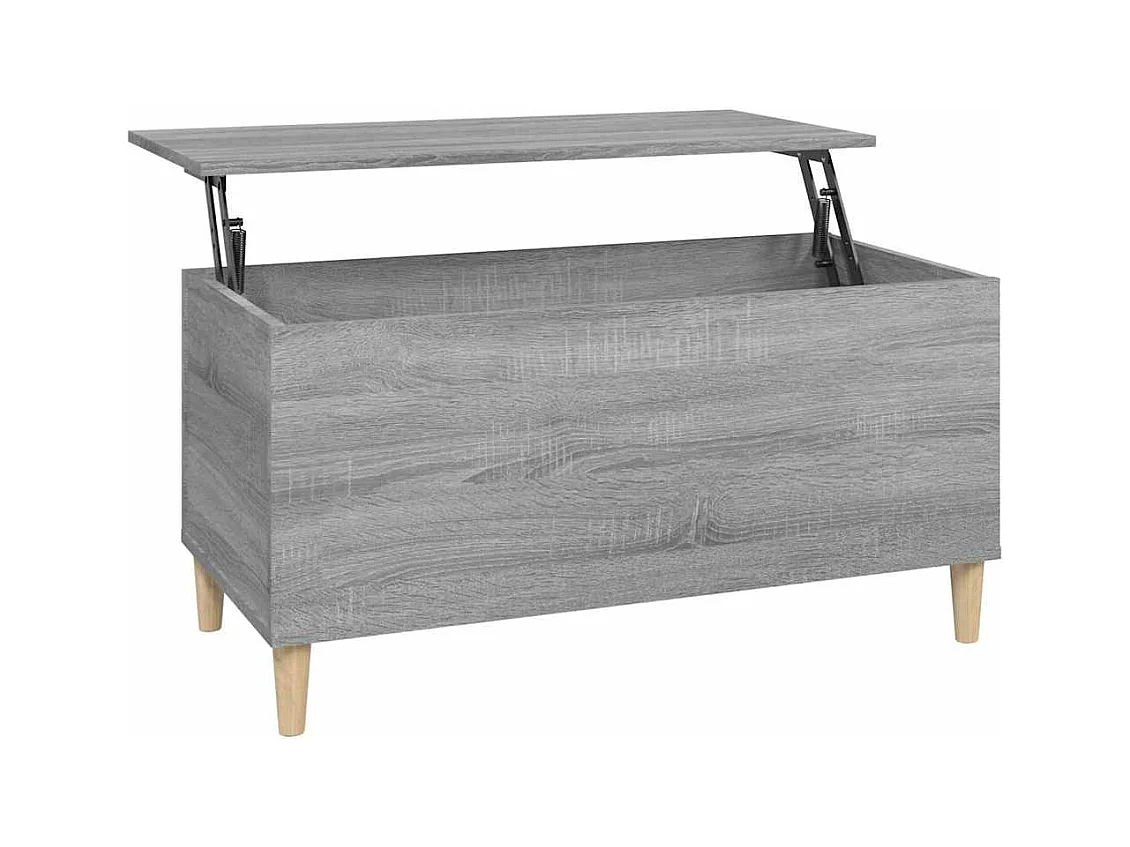 Table basse salon-Table d'appoint Sonoma gris 90x44,5x45 cm Bois d'ingénierie SHL45966