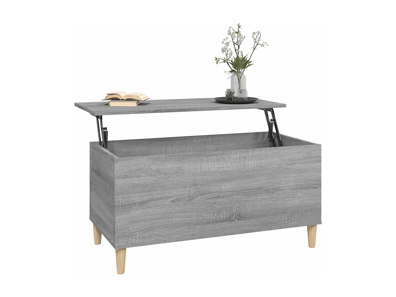 Couchtisch-Wohnzimmertisch-Beistelltische Grau Sonoma 90x44,5x45 cm Holzwerkstoff SHL8846