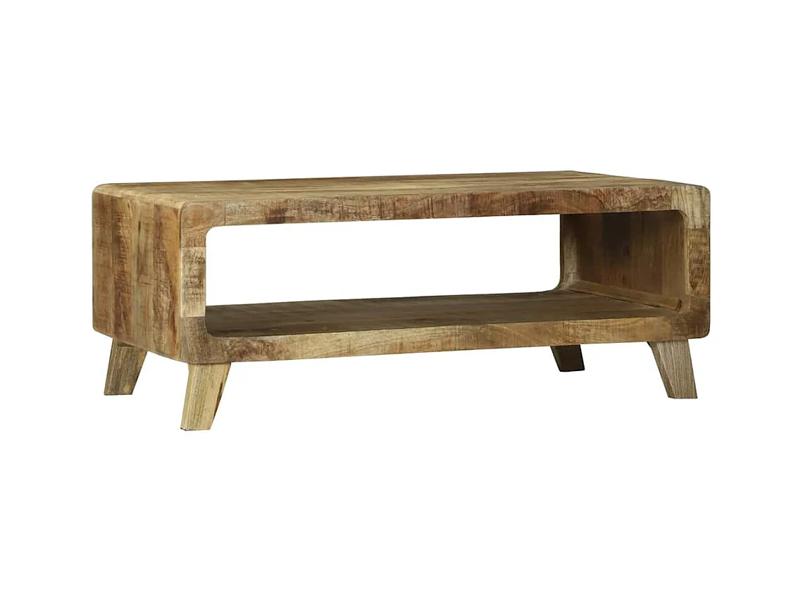 Table basse salon-Table d'appoint 90x50x35 cm Bois de manguier massif rugueux SHL76683