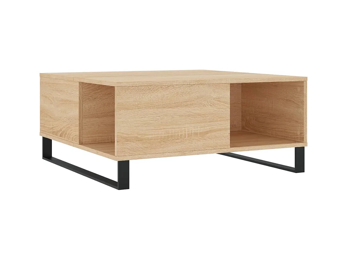 Mesa de centro | Mesa auxiliar madera ingeniería roble ahumado 102x50,5x46,5 cm SHL109506