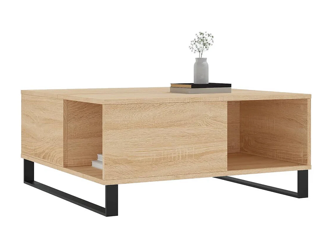 Couchtisch-Wohnzimmertisch-Beistelltische Sonoma-Eiche 80x80x36,5 cm Holzwerkstoff SHL20060