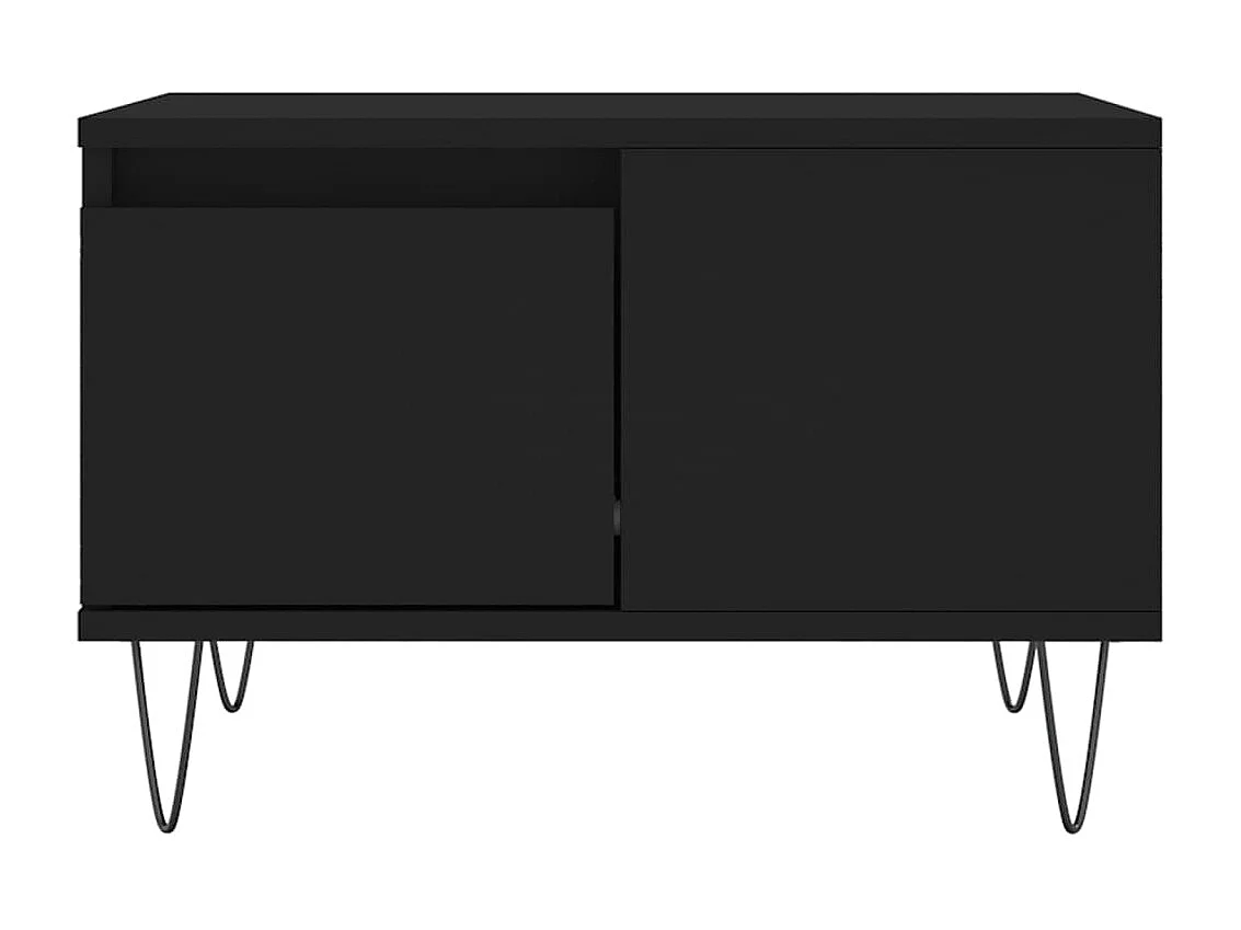 Couchtisch-Wohnzimmertisch-Beistelltische Schwarz 55x55x36,5 cm Holzwerkstoff SHL36654