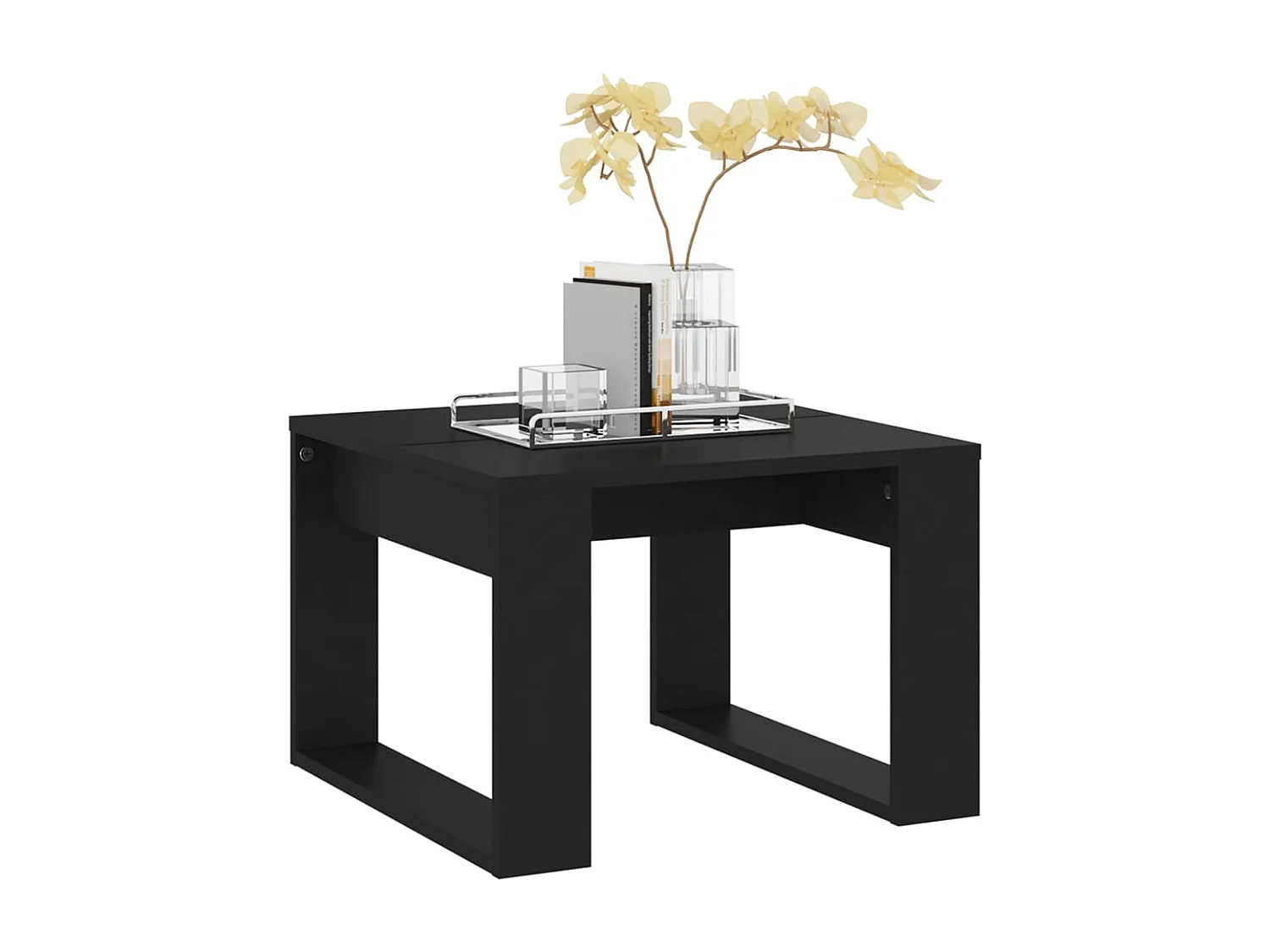 Table basse salon-Table d'appoint Noir 50x50x35 cm Bois d’ingénierie SHL69380