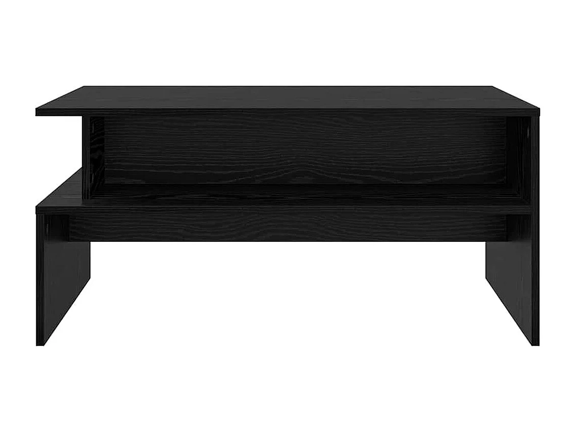 Couchtisch-Wohnzimmertisch-Beistelltische Schwarz Eichen-Optik 90x55x42,5 cm Holzwerkstoff SHL73740