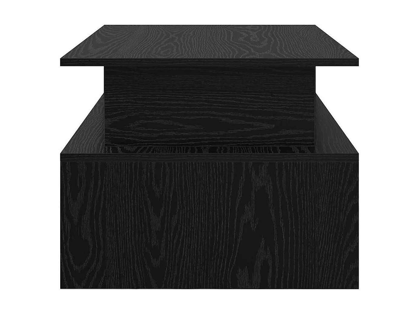 Couchtisch-Wohnzimmertisch-Beistelltische Schwarz Eichen-Optik 90x55x42,5 cm Holzwerkstoff SHL73740