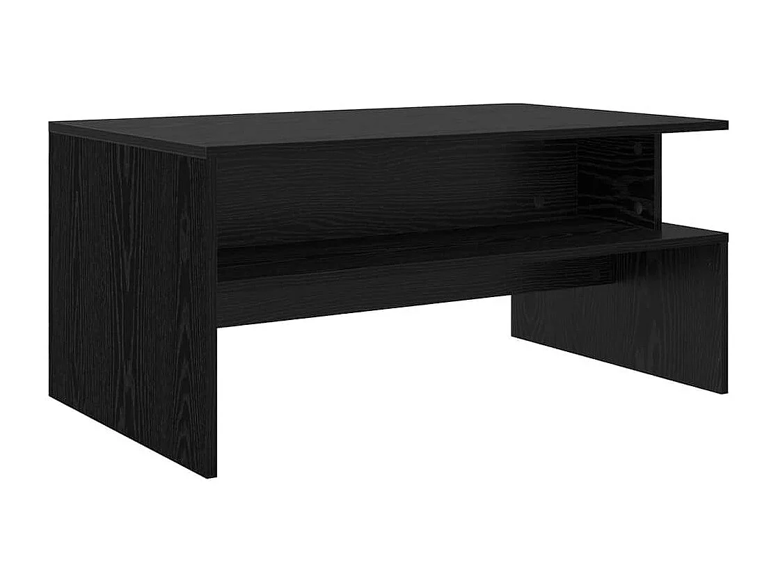 Couchtisch-Wohnzimmertisch-Beistelltische Schwarz Eichen-Optik 90x55x42,5 cm Holzwerkstoff SHL73740