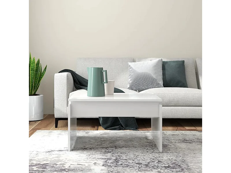 Mesa de centro | Mesa auxiliar de madera de ingeniería negra 100x50x50 cm SHL408978