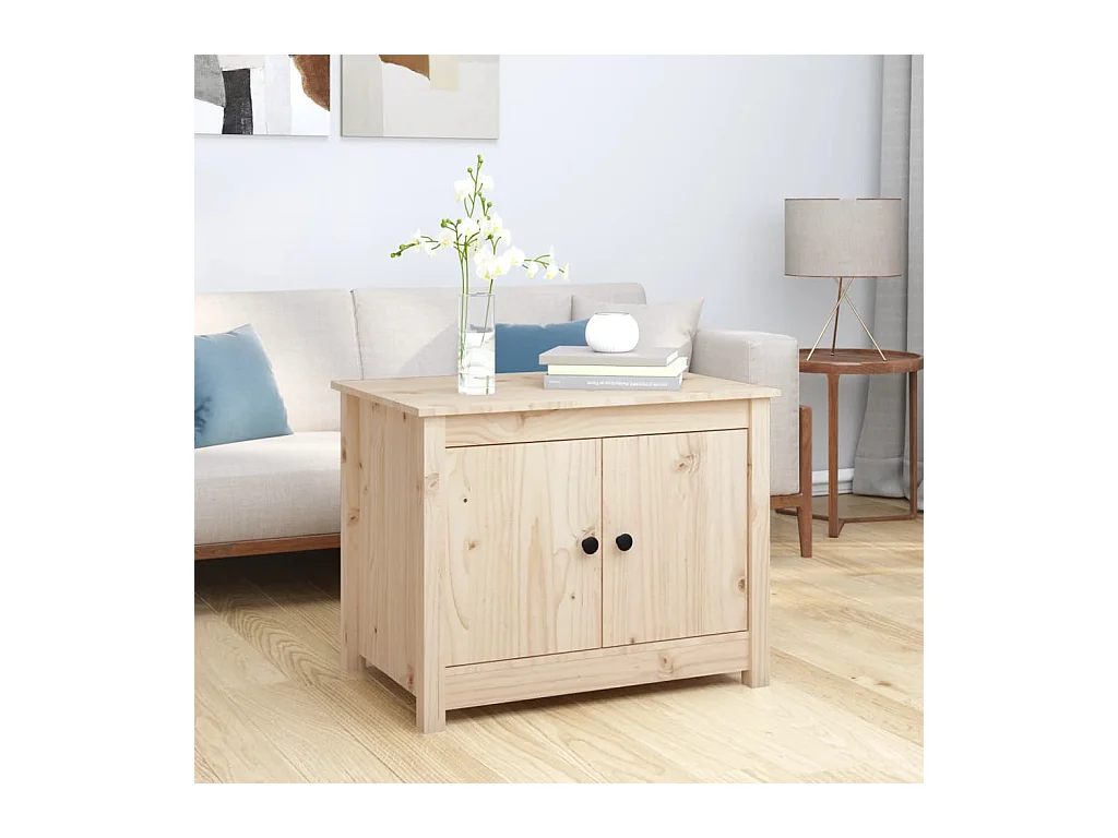 Table basse salon-Table d'appoint 71x49x55 cm Bois massif de pin SHL44133
