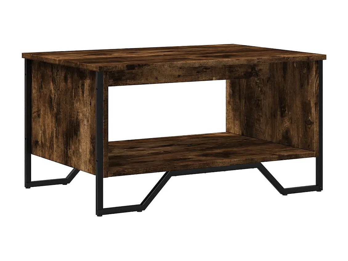 Couchtisch-Wohnzimmertisch-Beistelltische Räuchereiche 75x51x40 cm Holzwerkstoff SHL30965