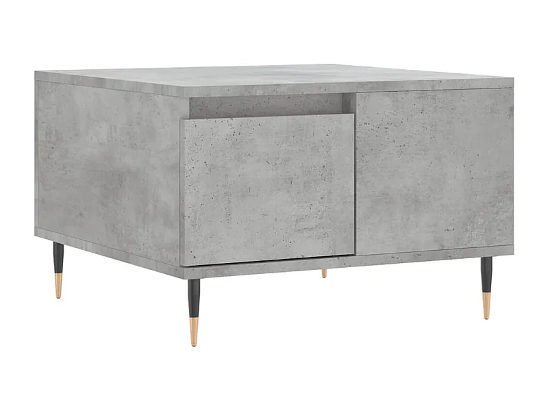 Mesa de centro | Mesa auxiliar madera ingeniería metal roble marrón 100x50x45cm SHL810817