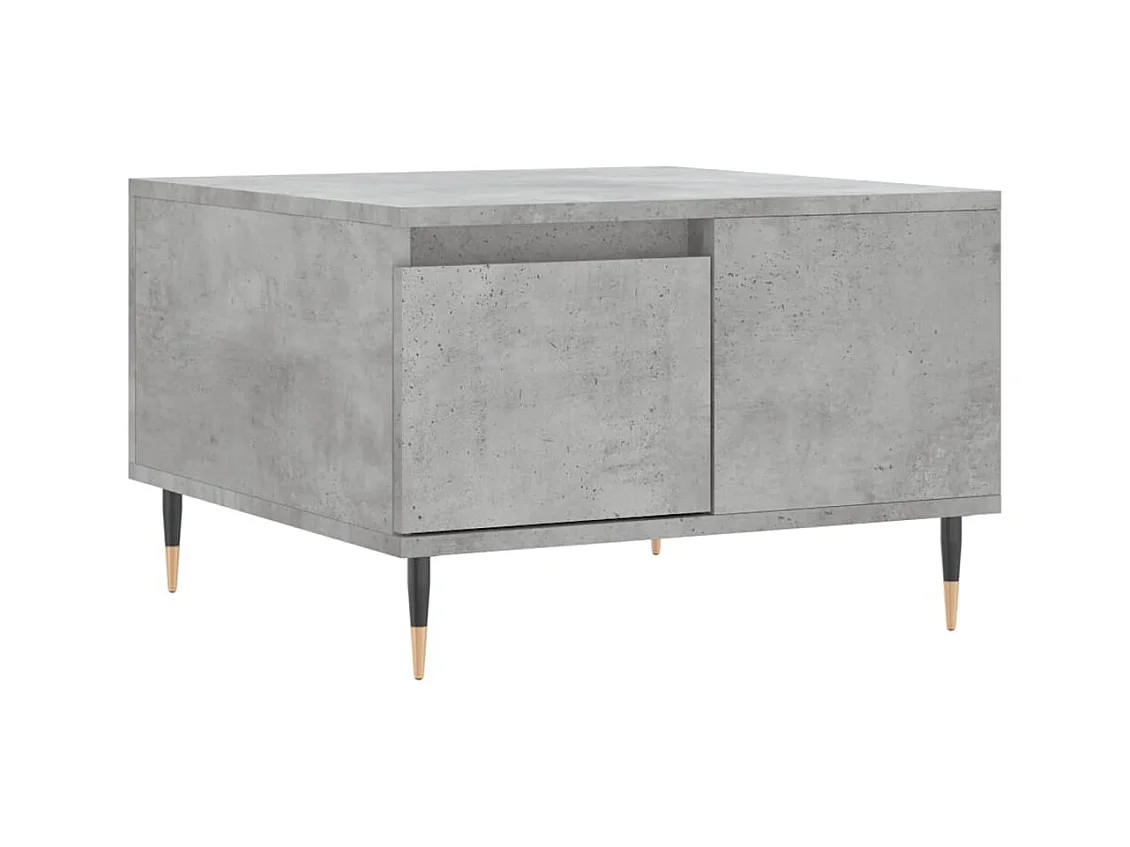 Mesa de centro | Mesa auxiliar madera ingeniería metal roble marrón 100x50x45cm SHL810817