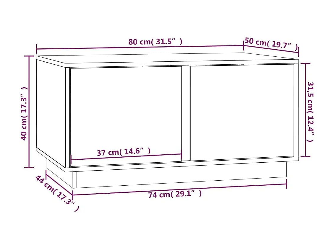 Mesa de centro | Mesa auxiliar madera contrachapada gris hormigón 90x50x40 cm SHL3647