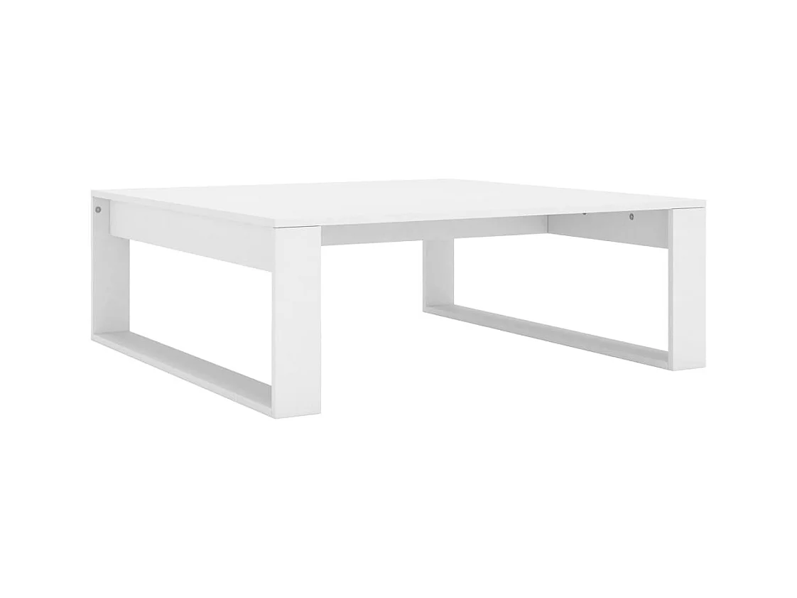 Table basse salon-Table d'appoint Blanc 100x100x35 cm Bois d’ingénierie SHL50984